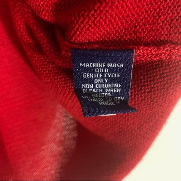 Chaps Women Cardigan Button Sweater V-neck Holly Red Medium - Picture 6 of 7